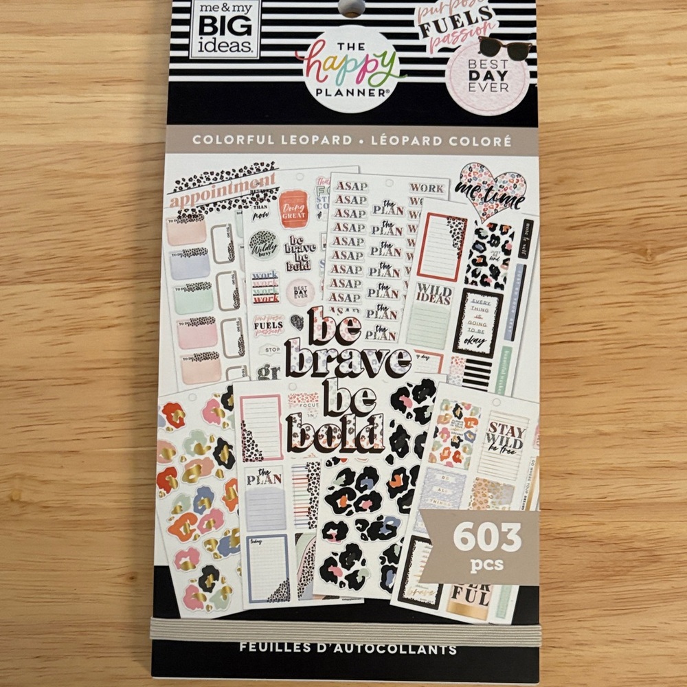 The Happy Planner Colorful Leopard Sticker Book. New